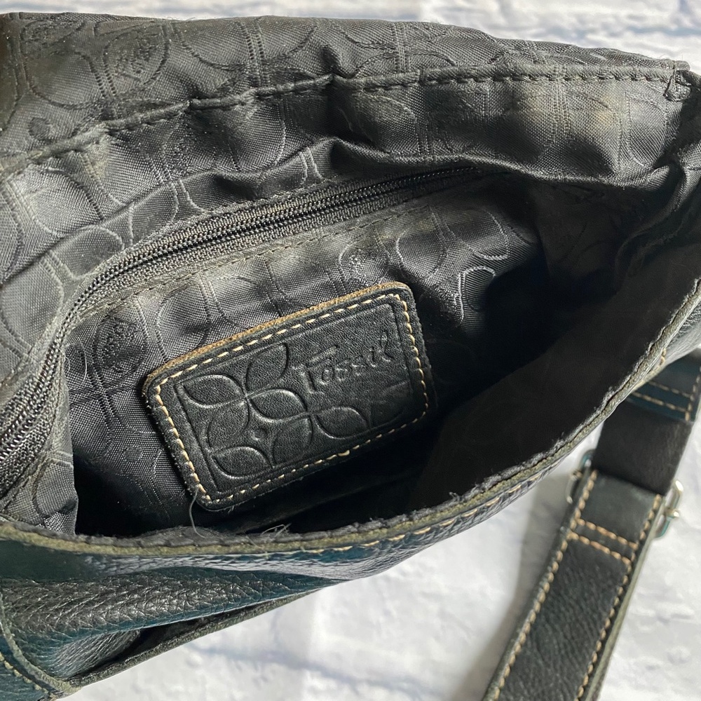 FOSSIL REAL LEATHER HANDBAG - Picture 2 of 9